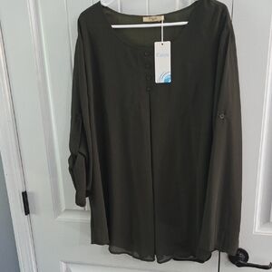 Olive Green Women's Top
